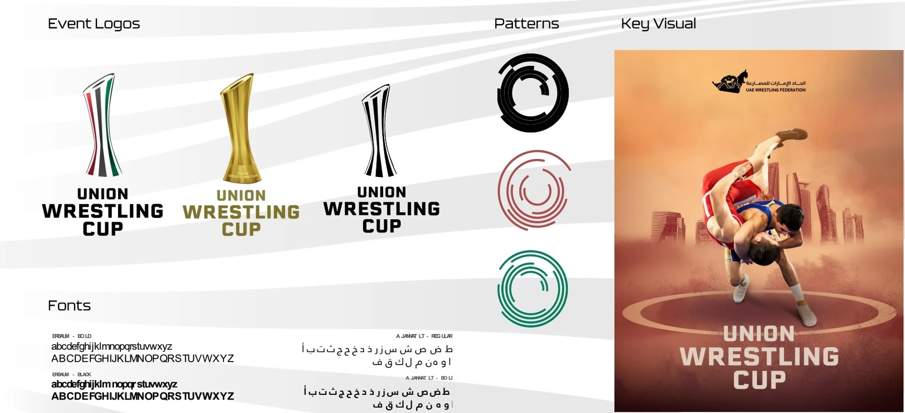 Union Wrestling Cup identity and graphic system
